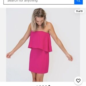 Amanda Uprichard Pink Strapless Dress